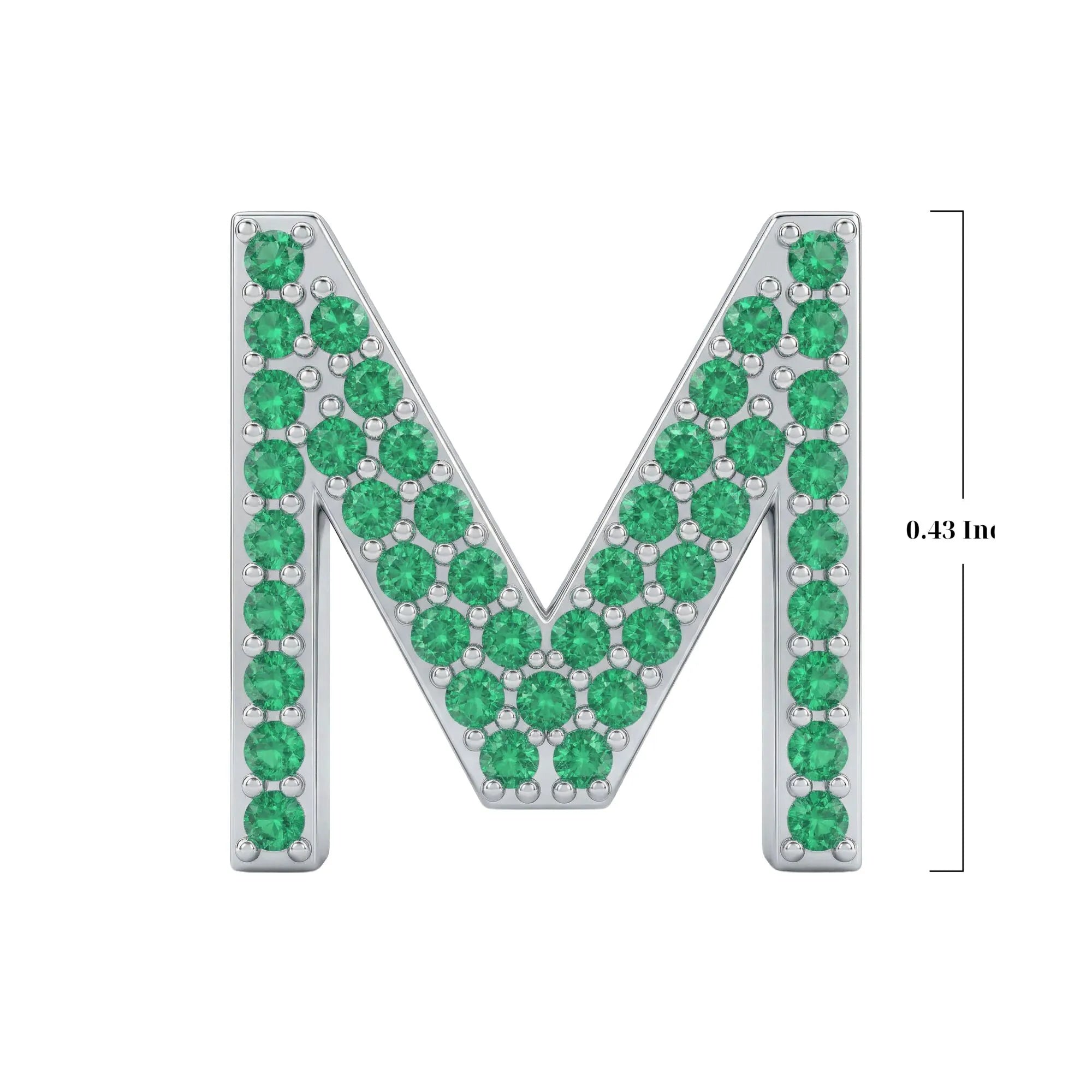 Green Letter M / Mu Charm