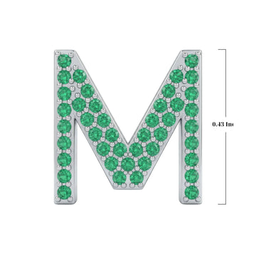 Green Letter M / Mu Charm