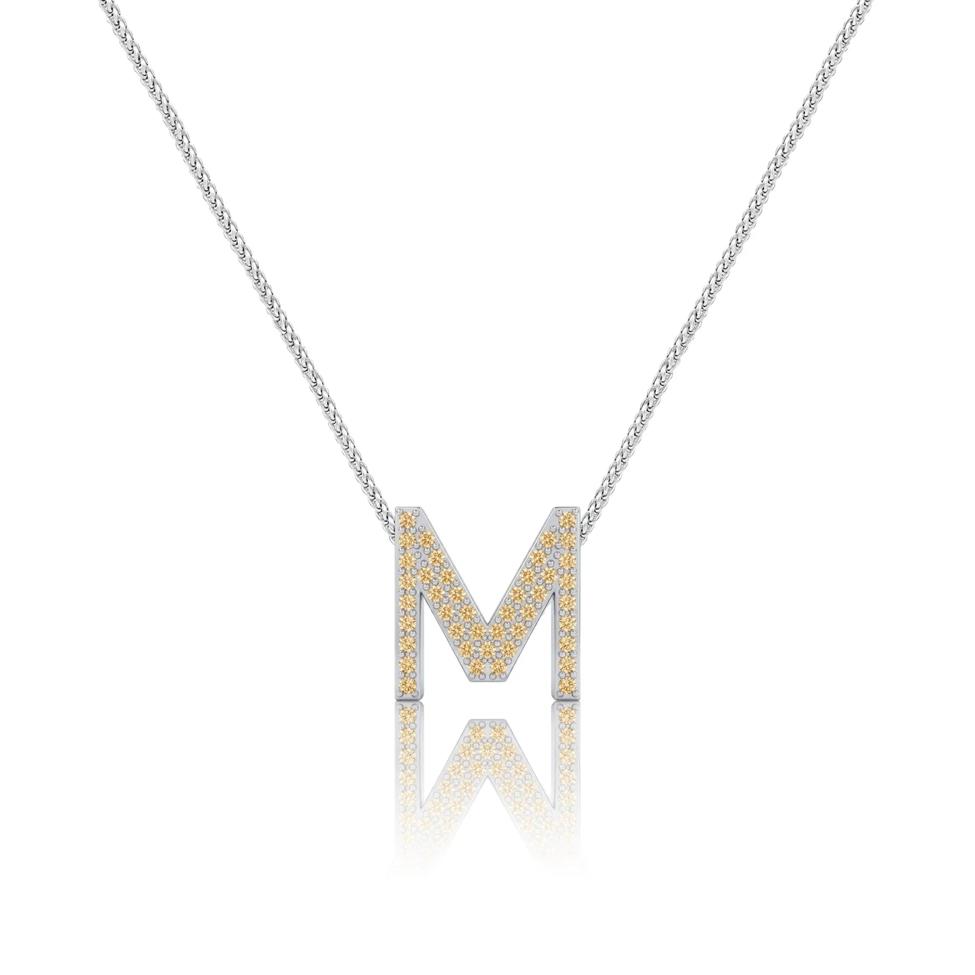 Gold Letter M / Mu Charm