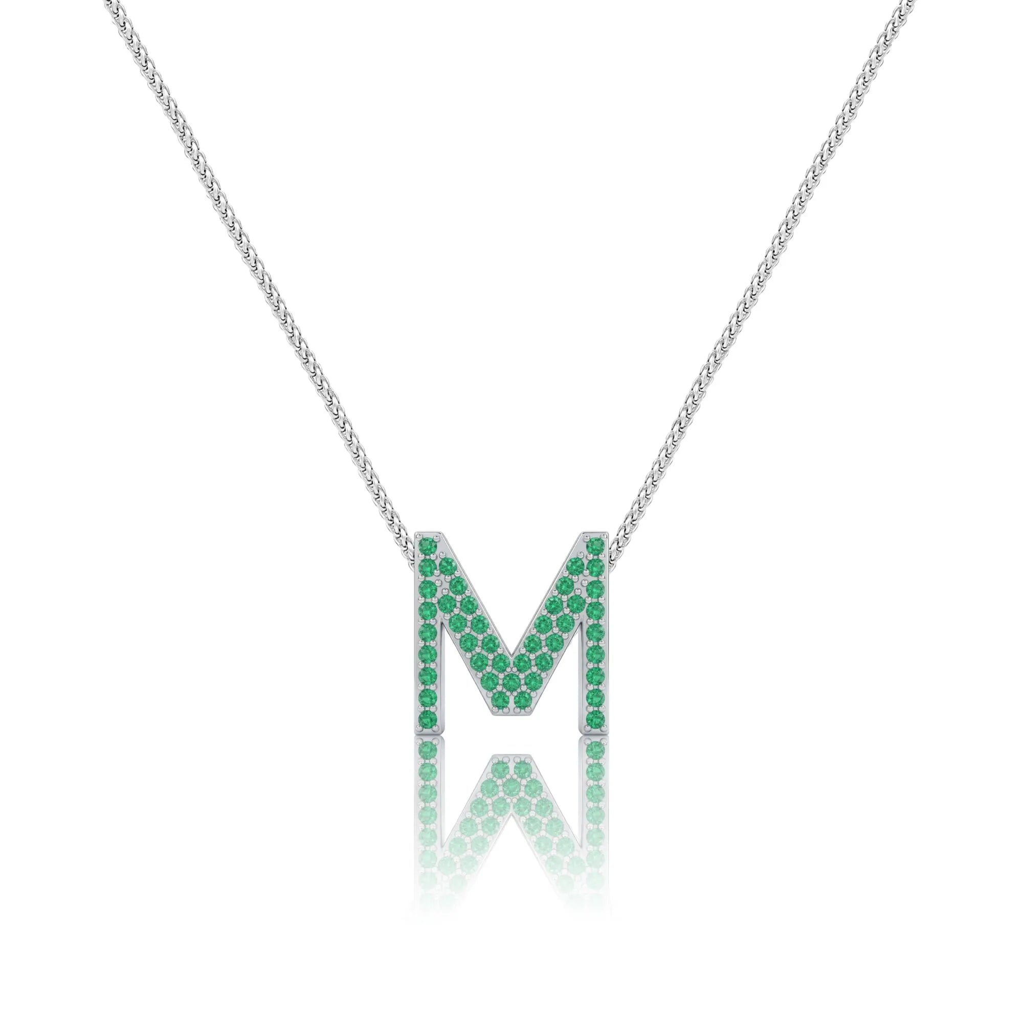 Green Letter M / Mu Charm