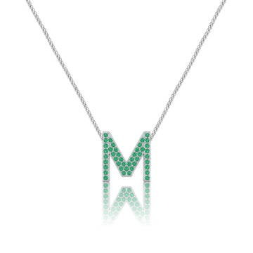 Green Letter M / Mu Charm