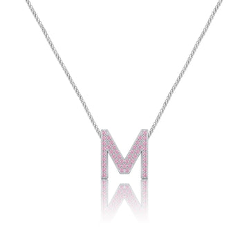 Pink Letter M / Mu Charm