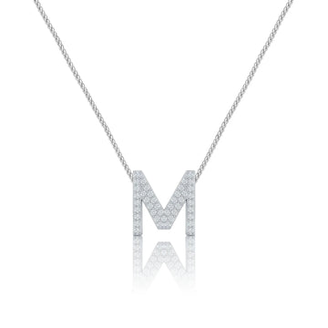 Silver Letter M / Mu Charm