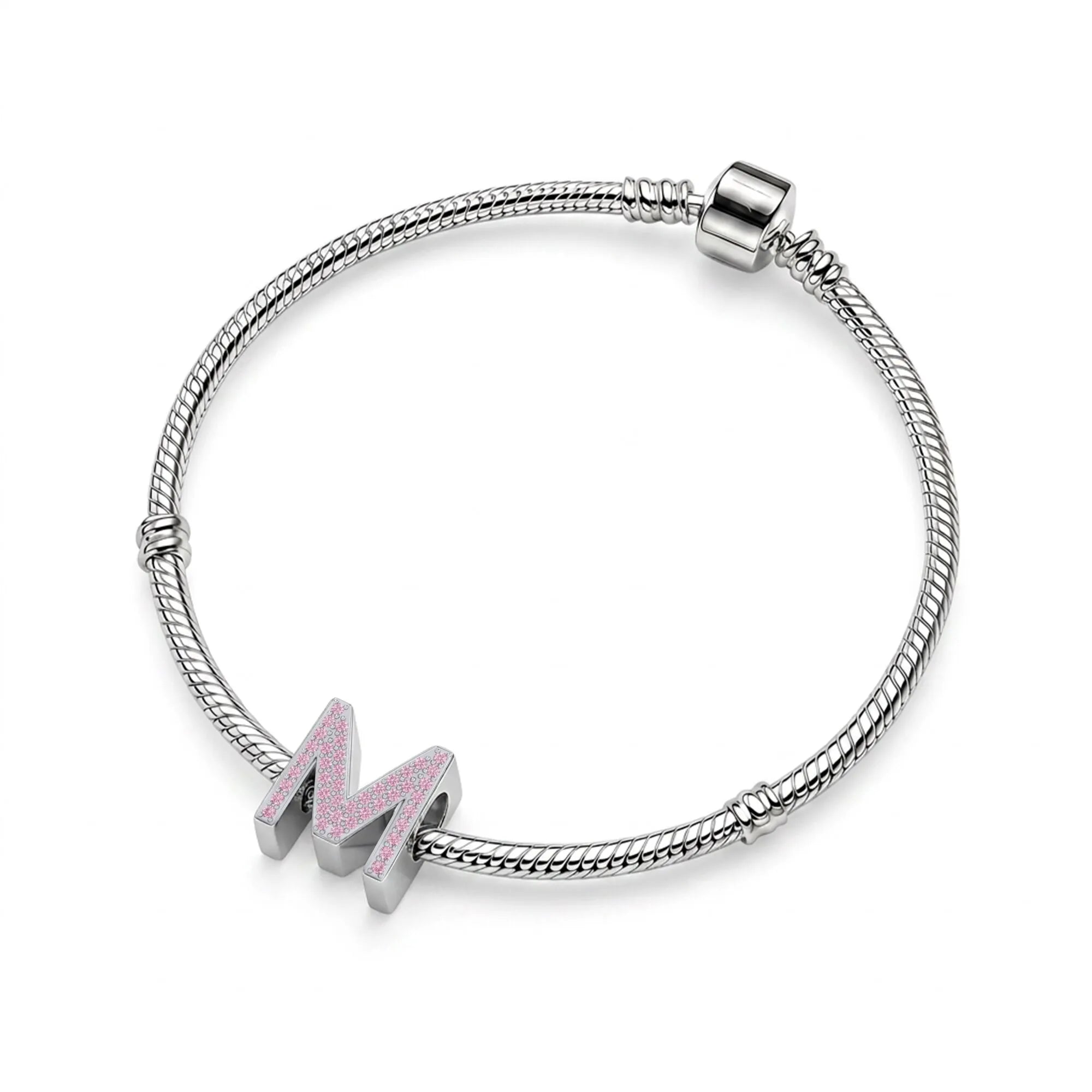 Pink Letter M / Mu Charm
