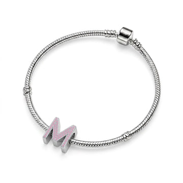 Pink Letter M / Mu Charm