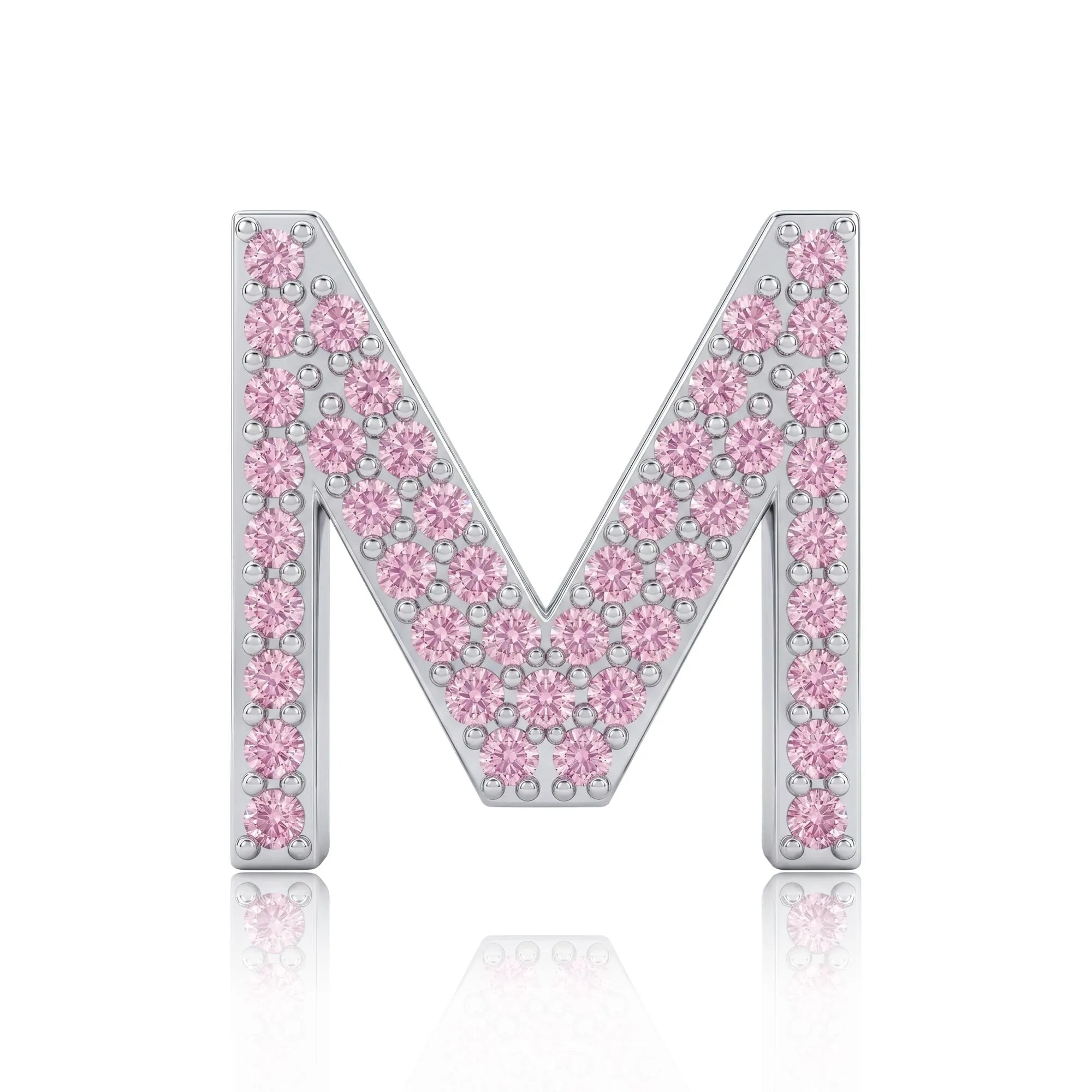 Pink Letter M / Mu Charm