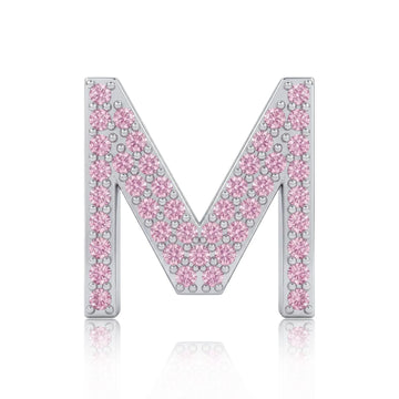 Pink Letter M / Mu Charm
