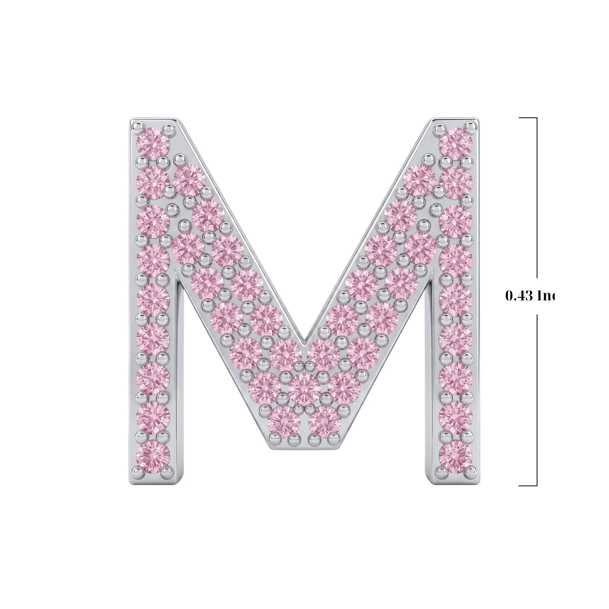 Pink Letter M / Mu Charm