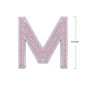 Pink Letter M / Mu Charm