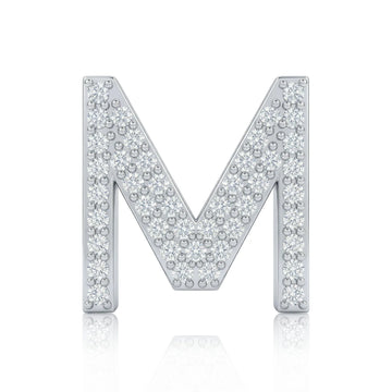 Silver Letter M / Mu Charm