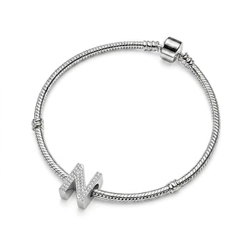 Silver Letter N / Nu Charm