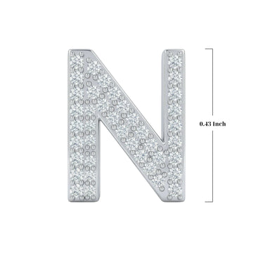 Silver Letter N / Nu Charm