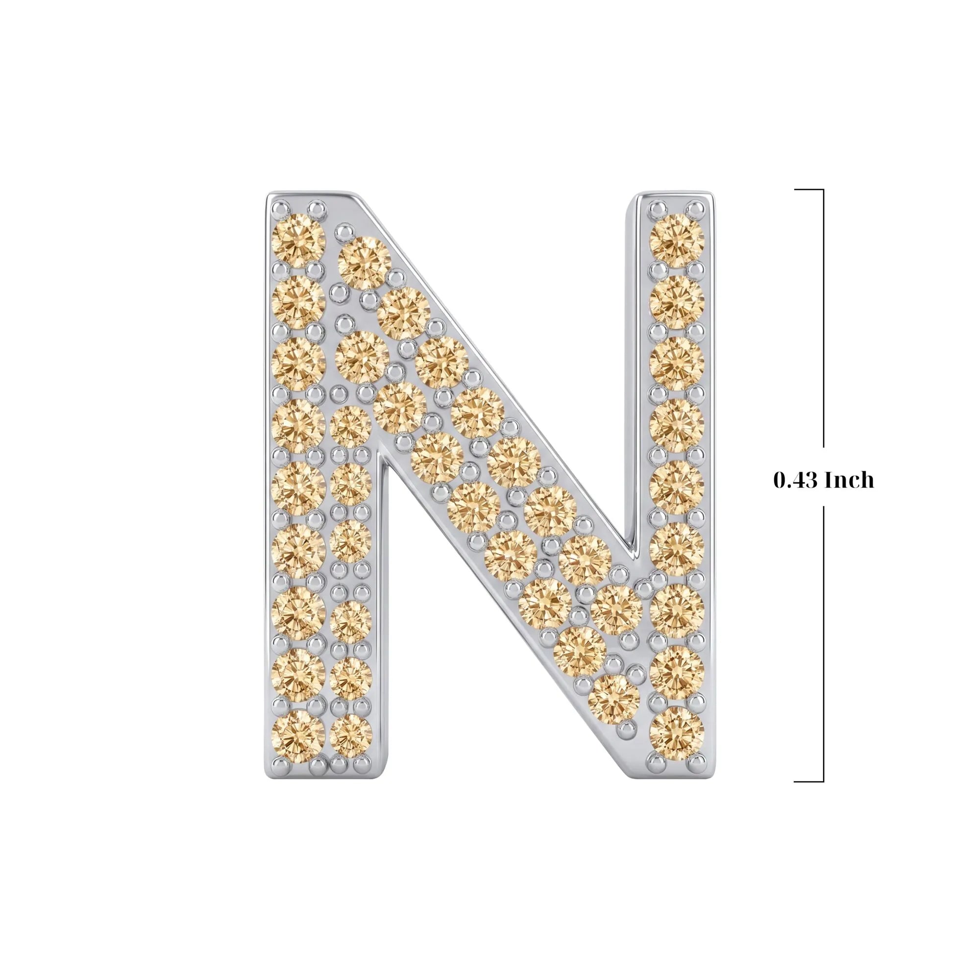 Gold Letter N / Nu Charm
