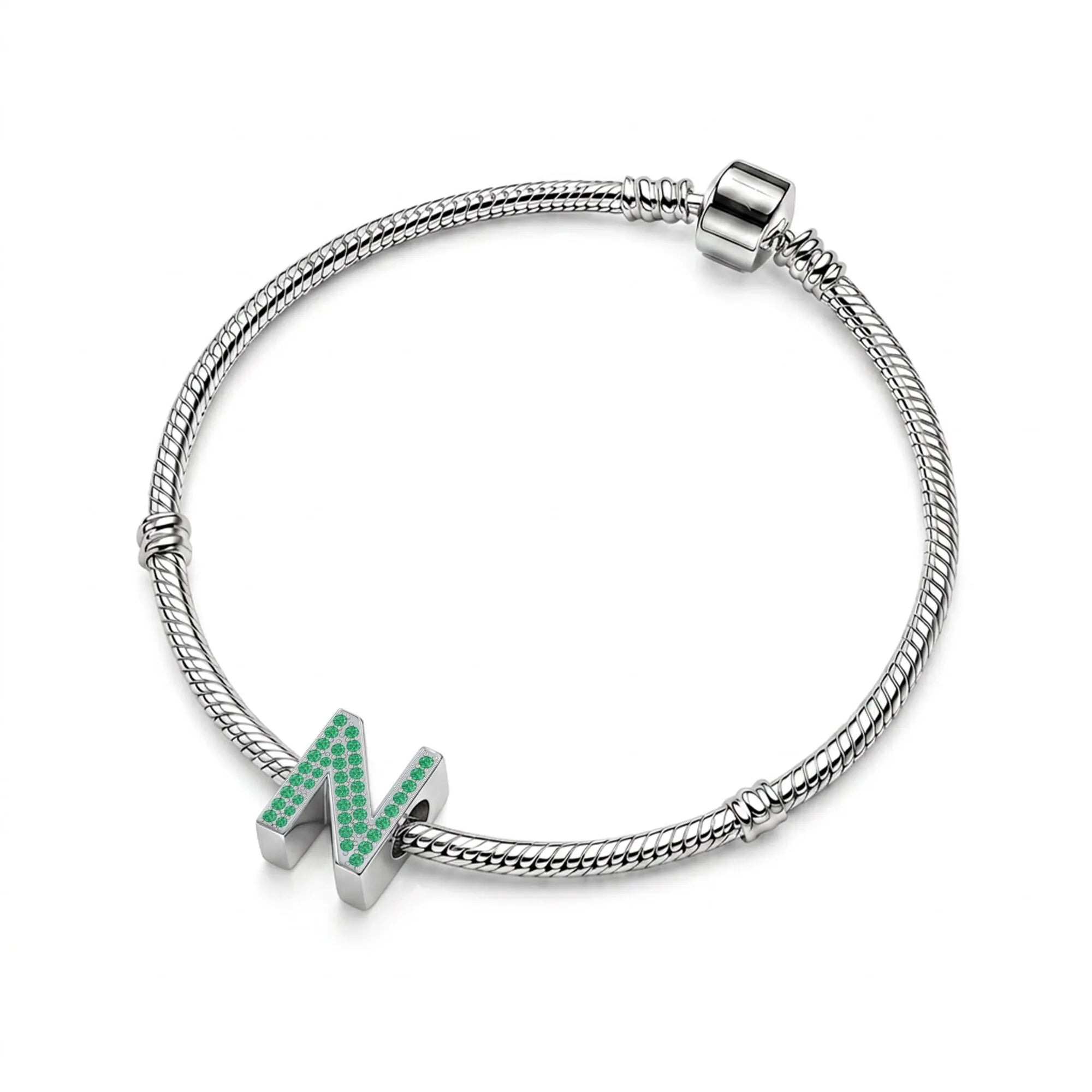 Green Letter N / Nu Charm