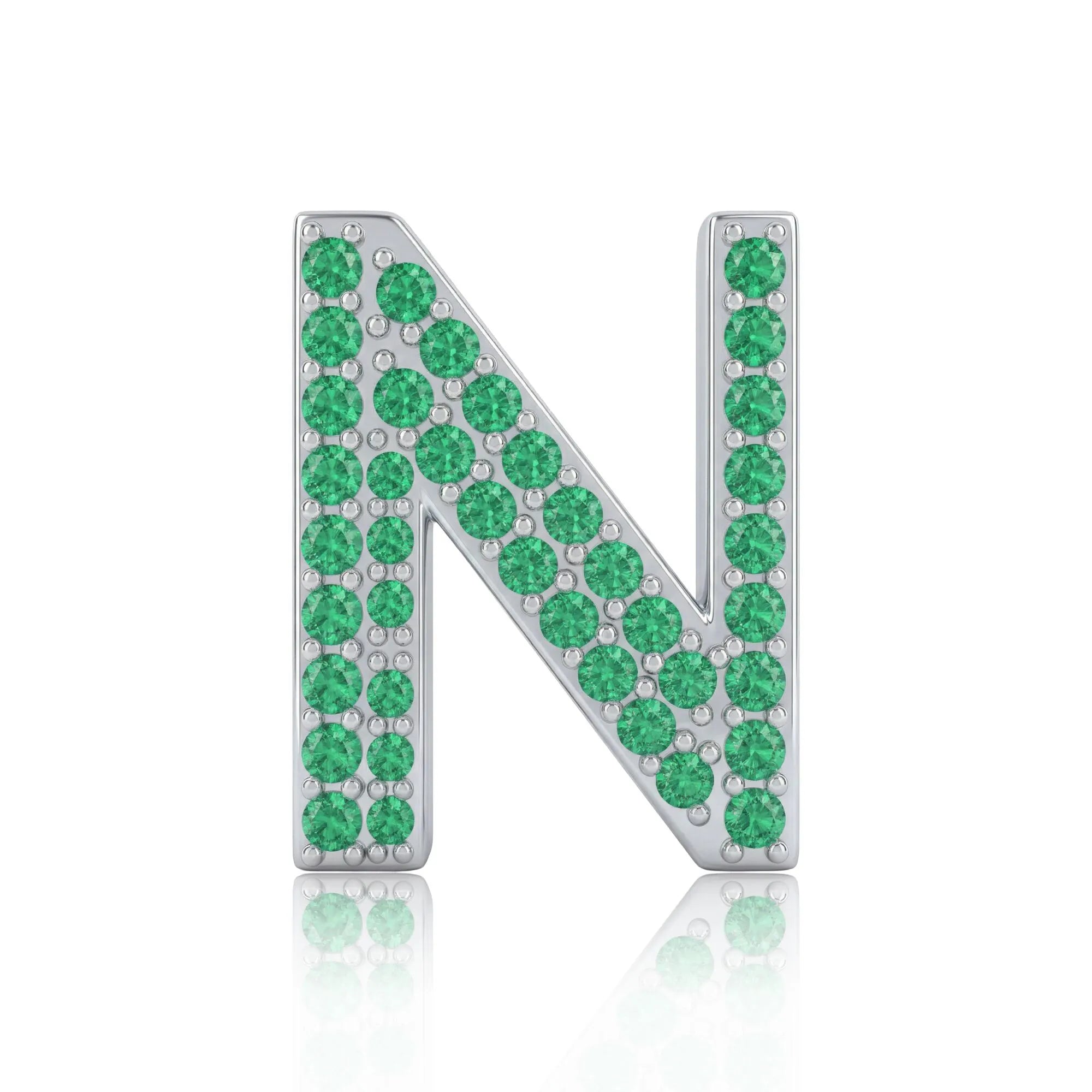 Green Letter N / Nu Charm