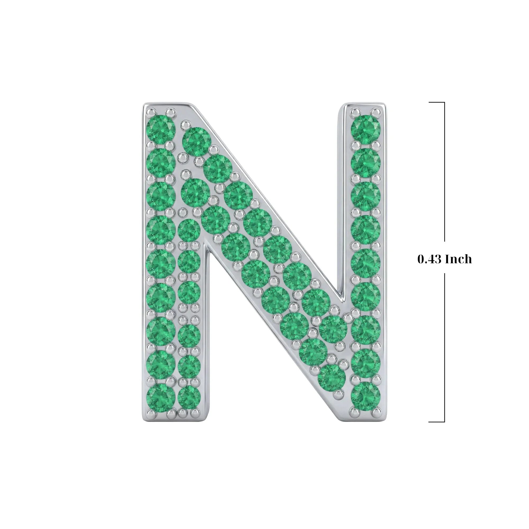 Green Letter N / Nu Charm