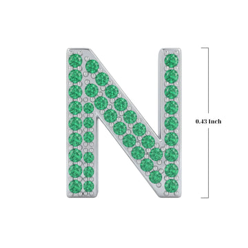 Green Letter N / Nu Charm