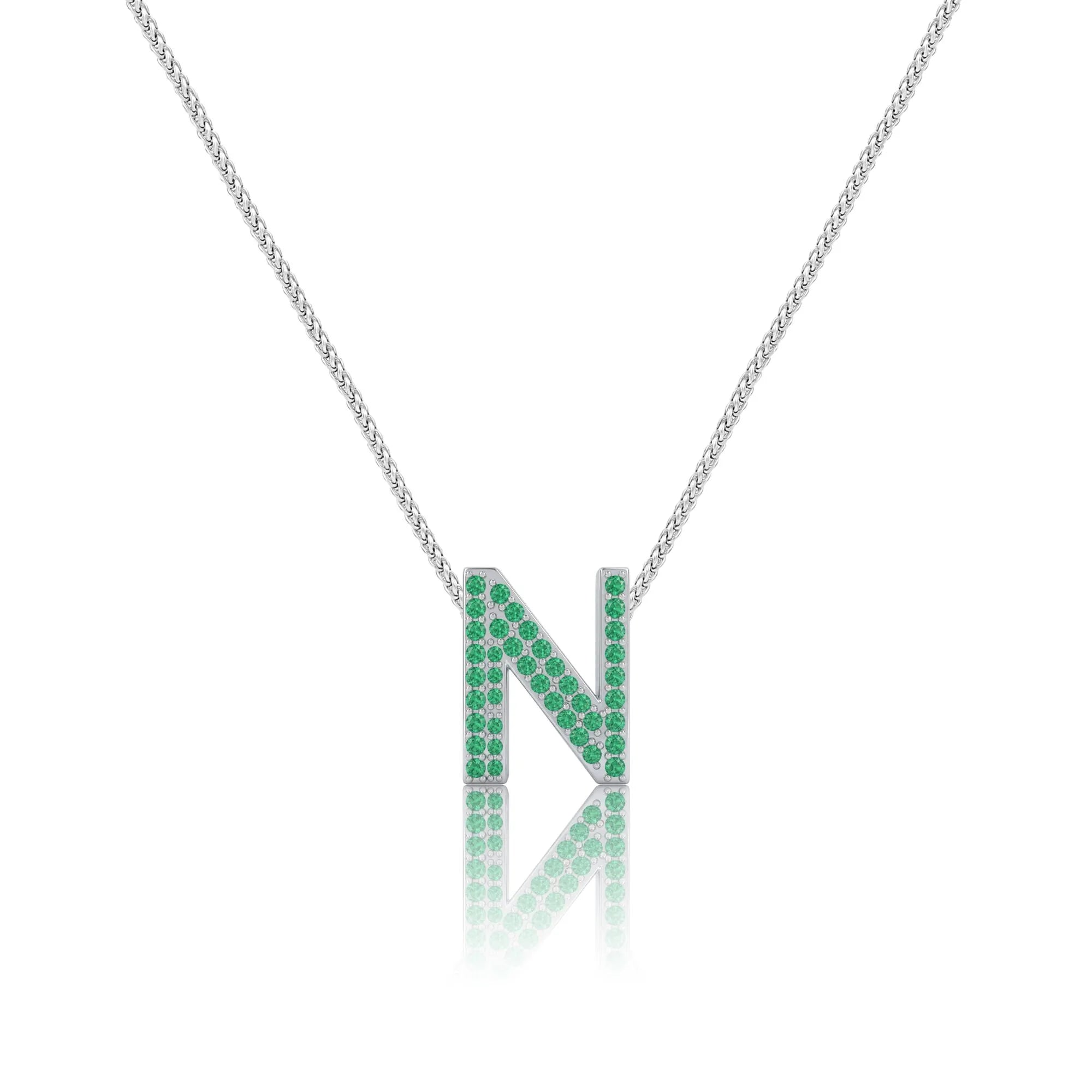 Green Letter N / Nu Charm