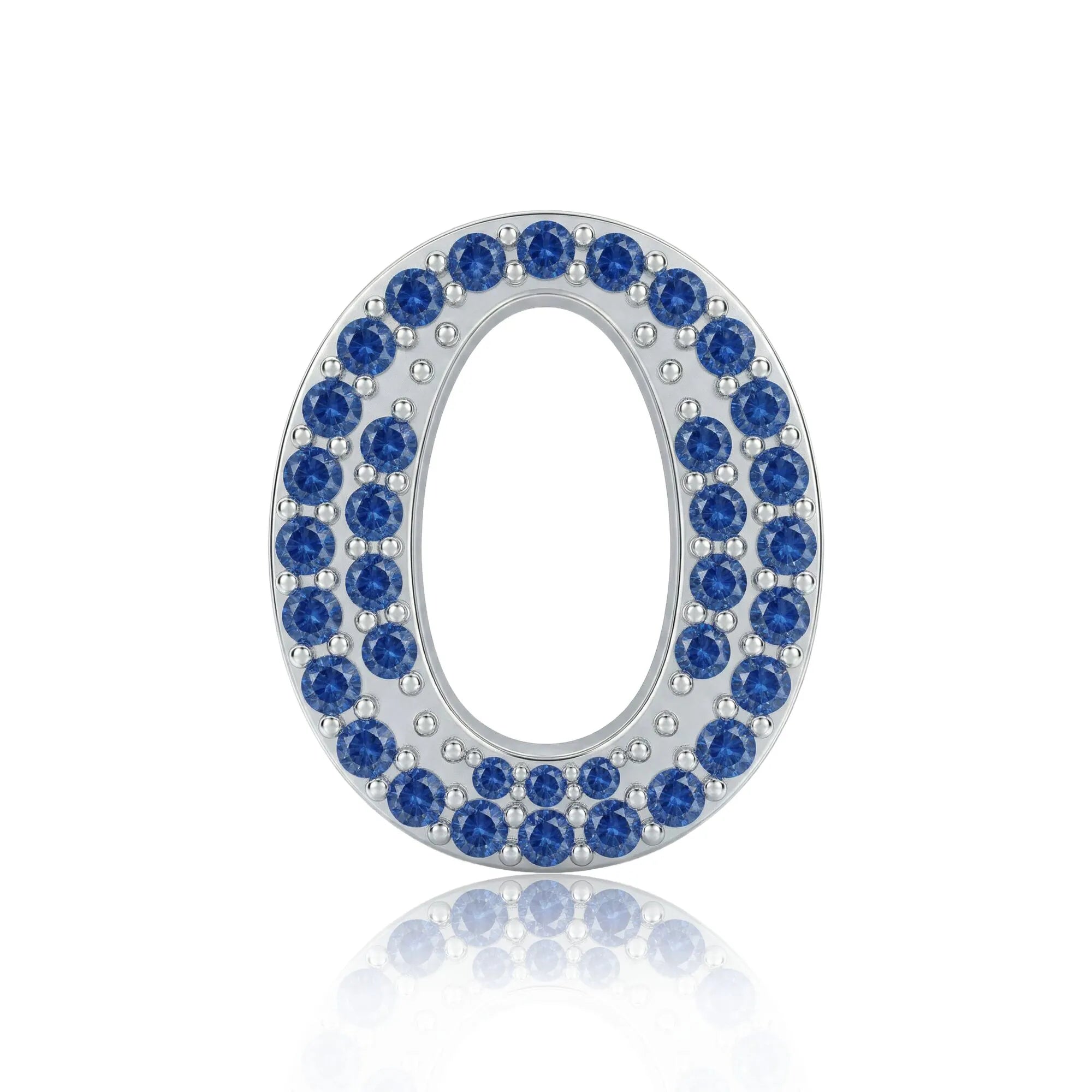 Blue Letter O / Omicron Charm