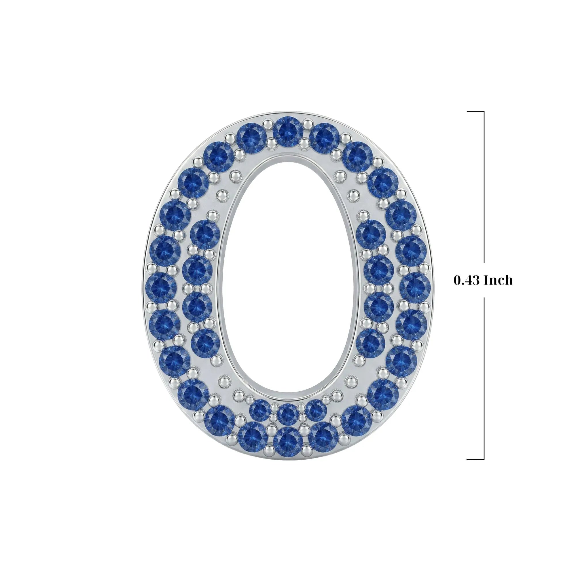 Blue Letter O / Omicron Charm