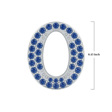 Blue Letter O / Omicron Charm