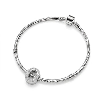 Silver Letter O / Omicron Charm