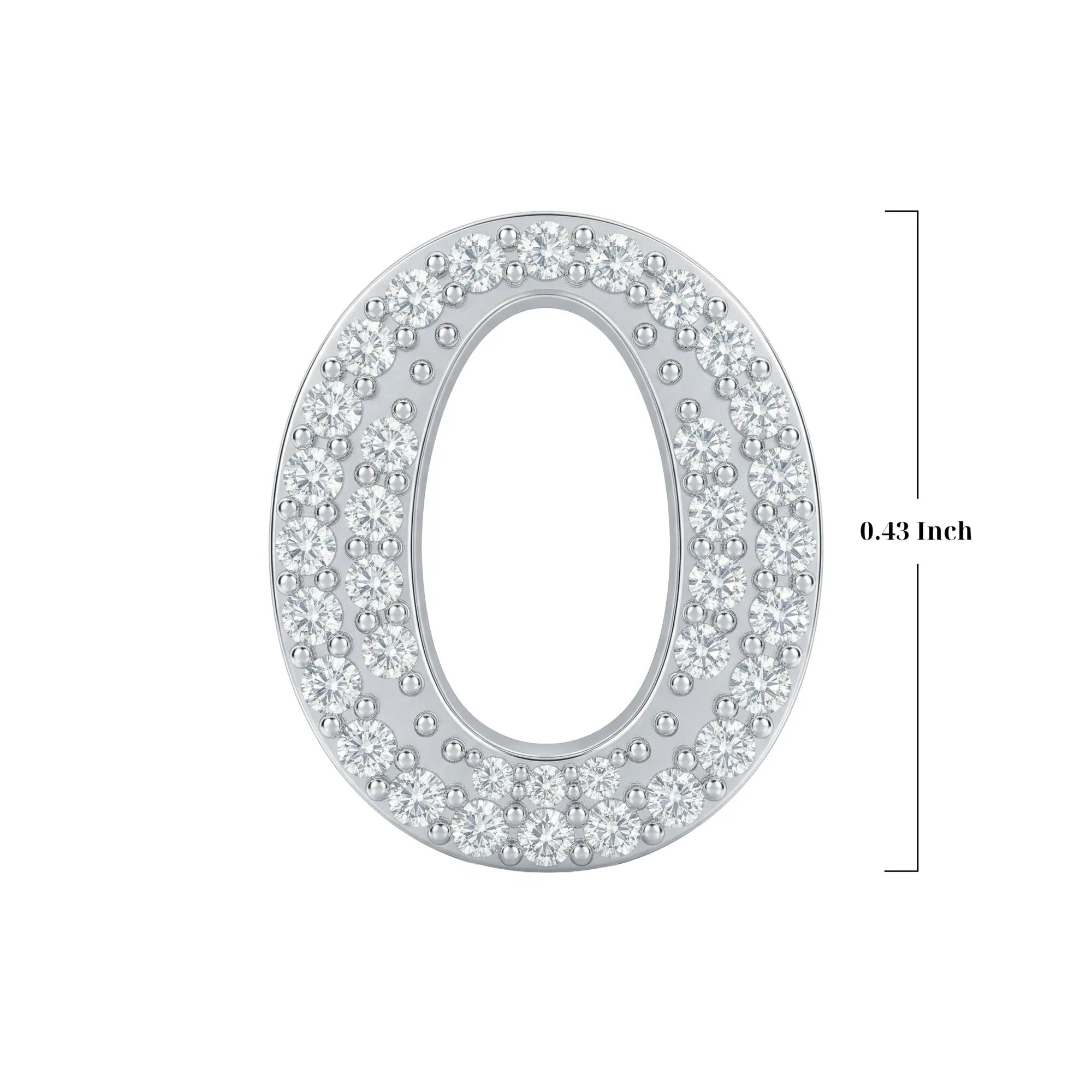Silver Letter O / Omicron Charm
