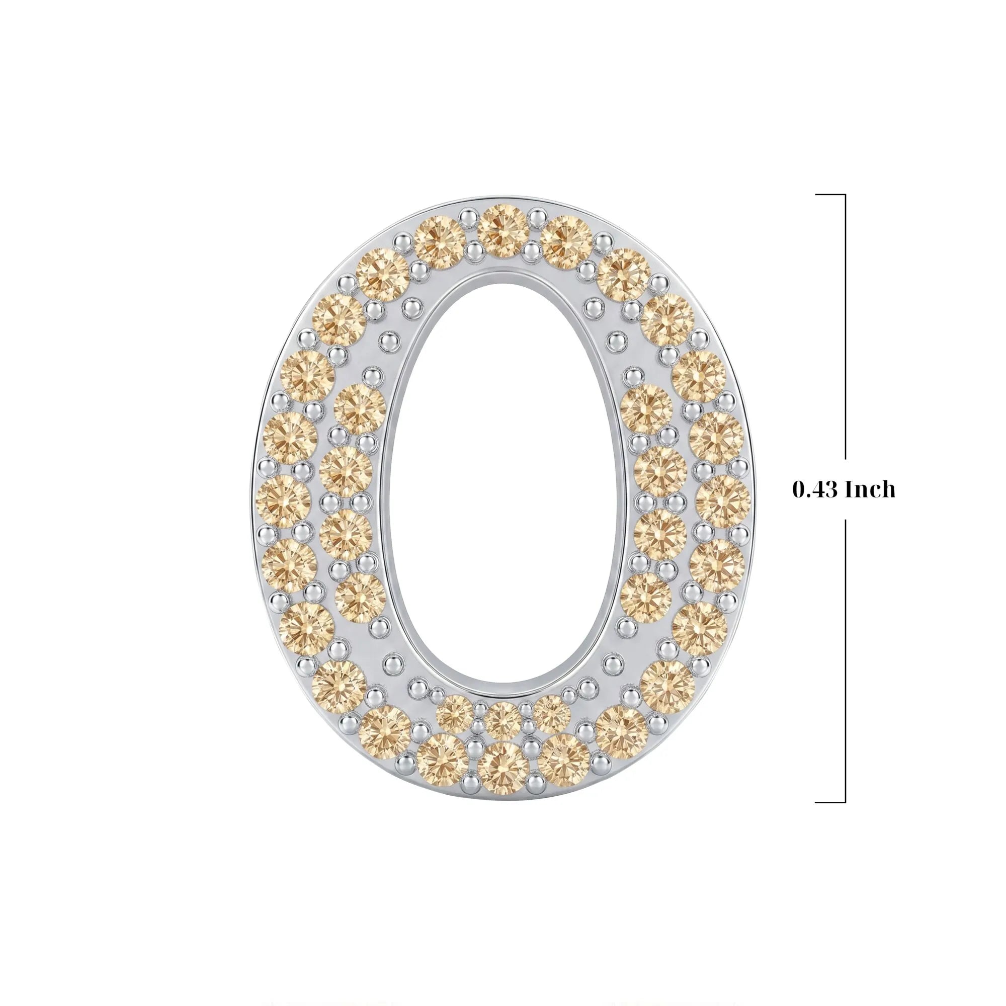 Gold Letter O / Omicron Charm