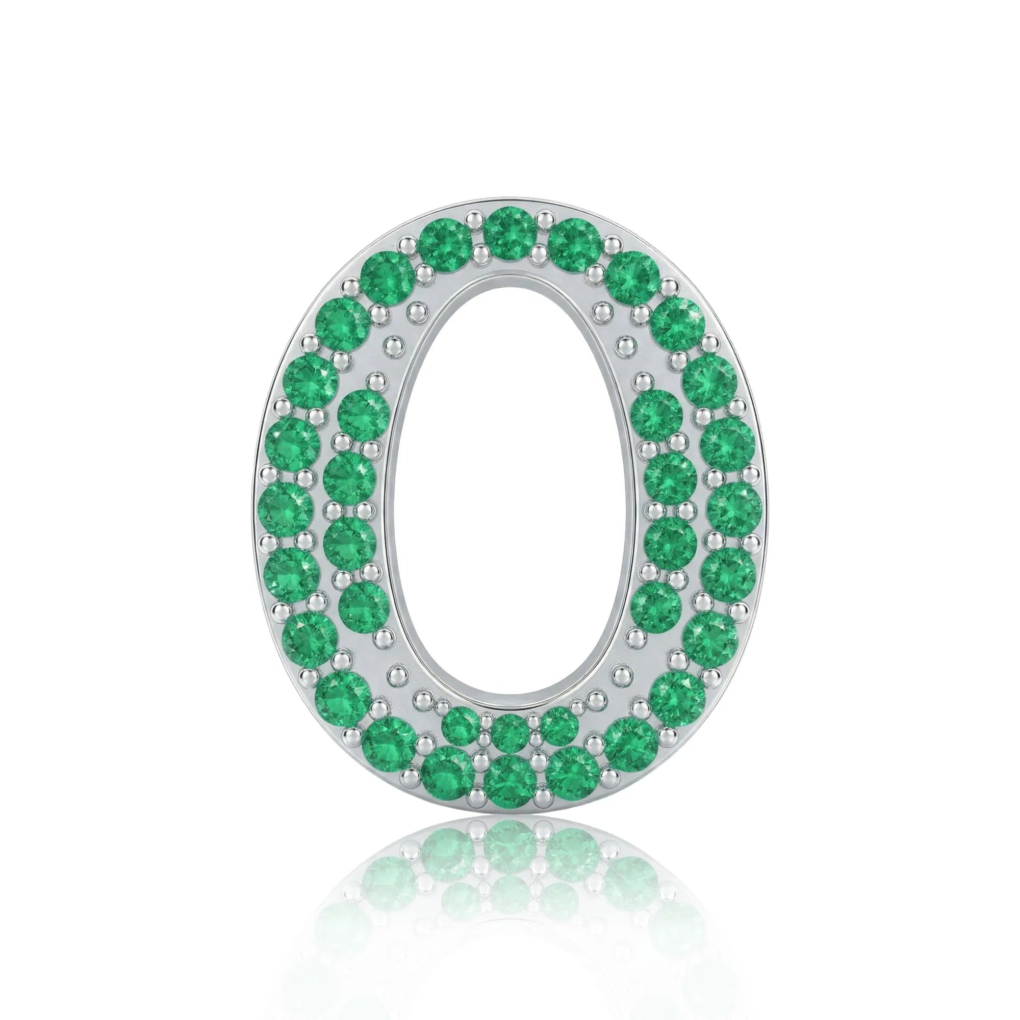 Green Letter O / Omicron Charm