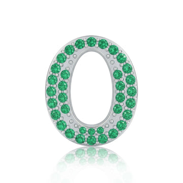 Green Letter O / Omicron Charm