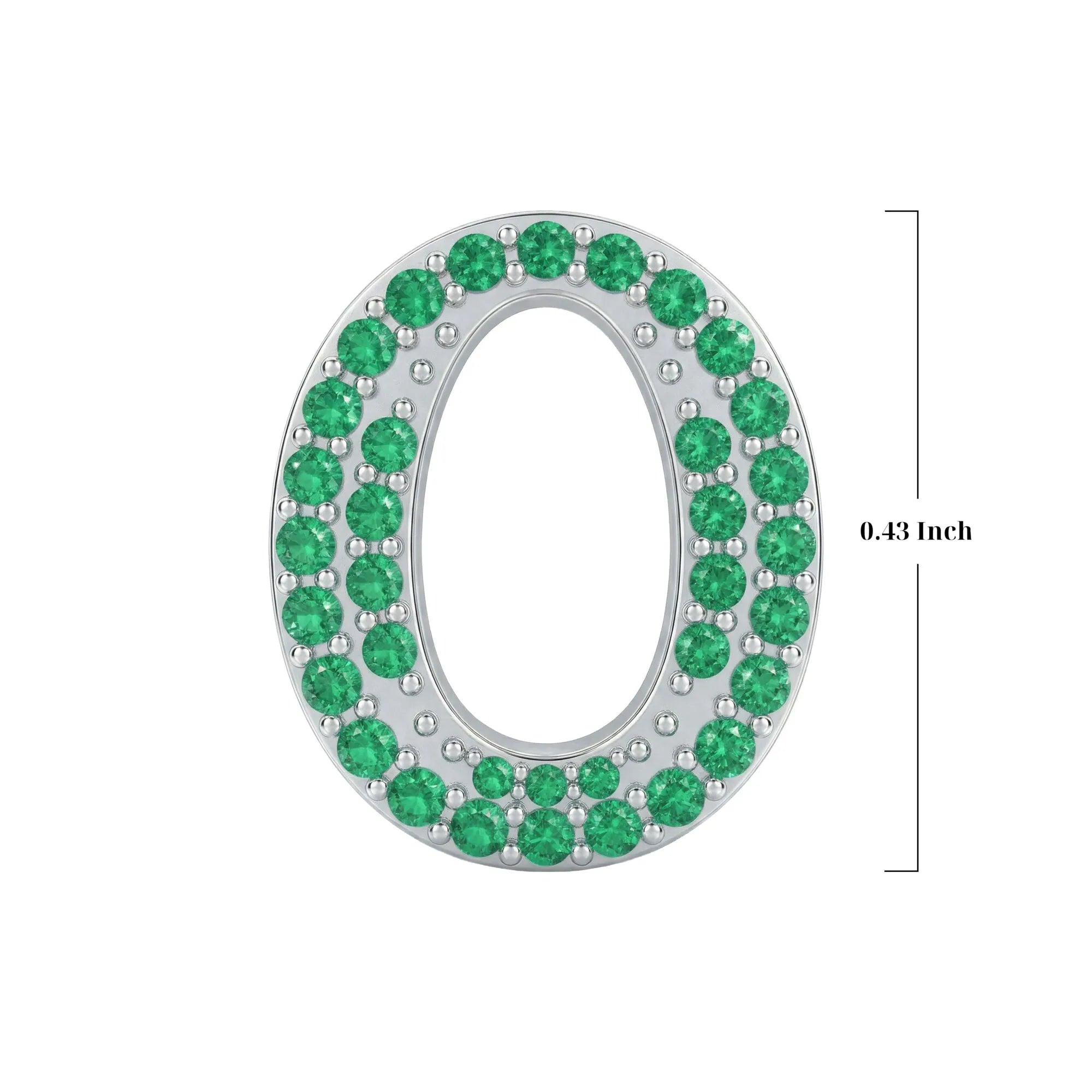 Green Letter O / Omicron Charm