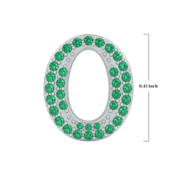 Green Letter O / Omicron Charm