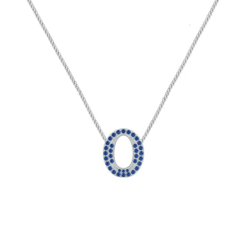 Blue Letter O / Omicron Charm