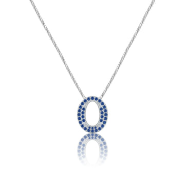 Blue Letter O / Omicron Charm