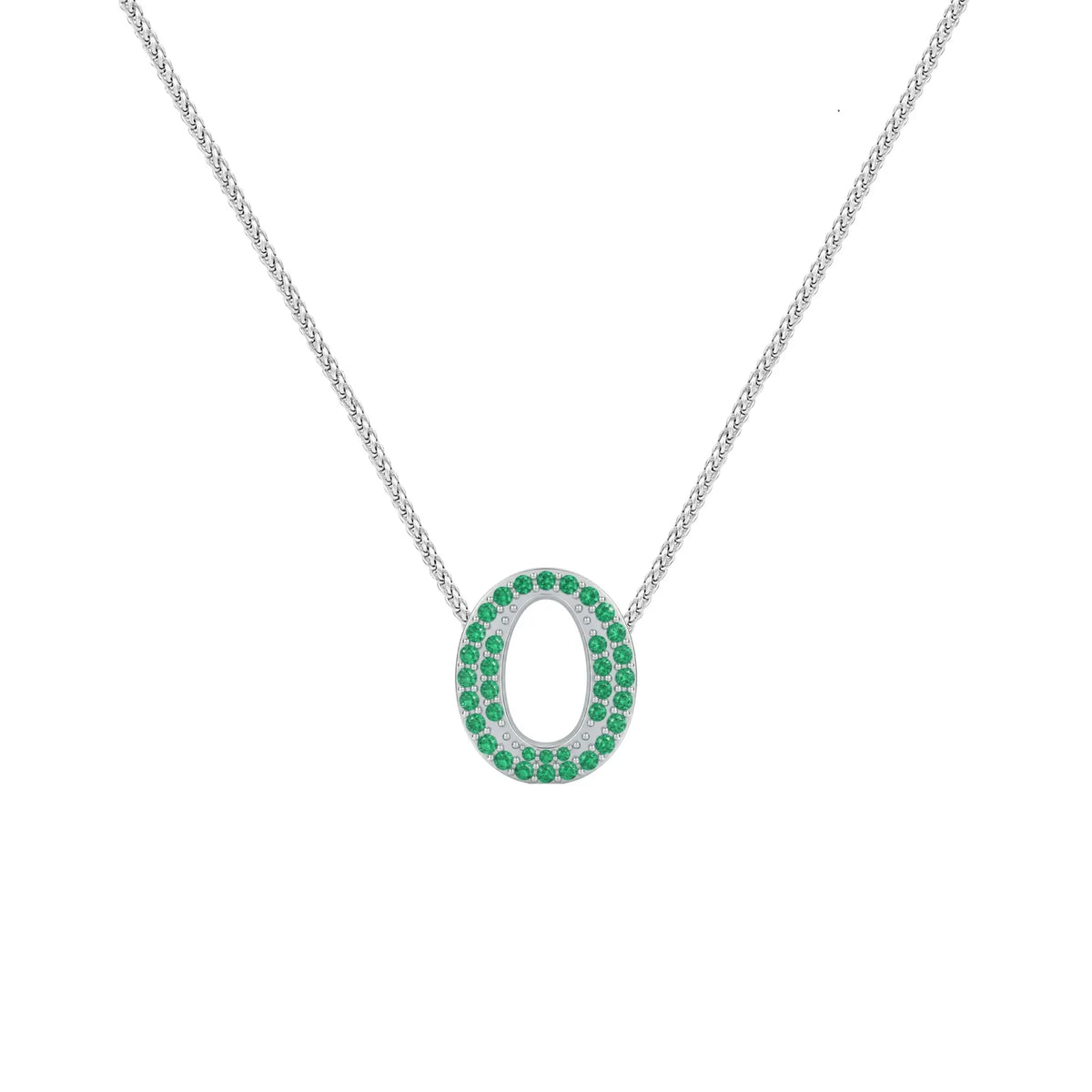 Green Letter O / Omicron Charm