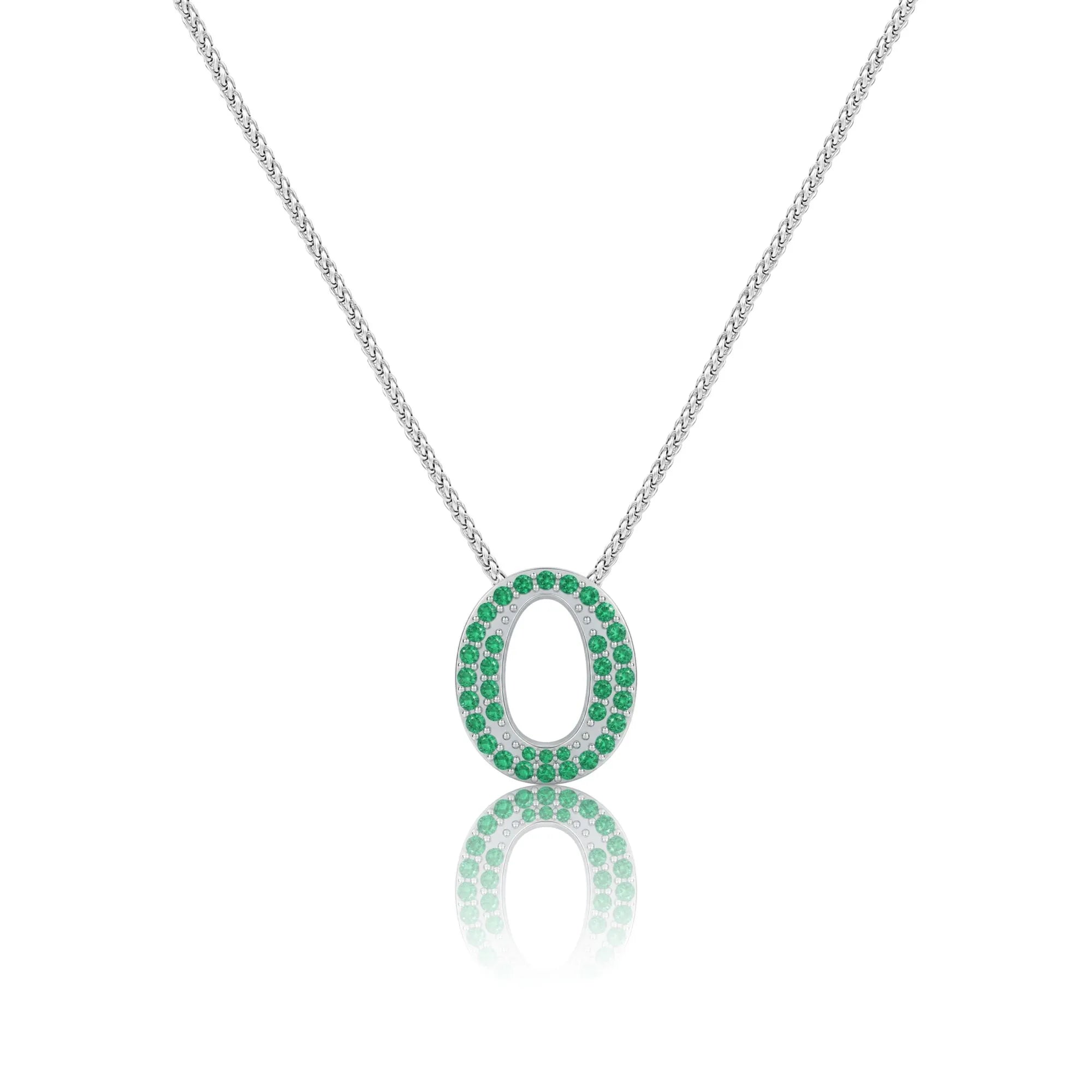 Green Letter O / Omicron Charm
