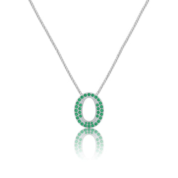 Green Letter O / Omicron Charm