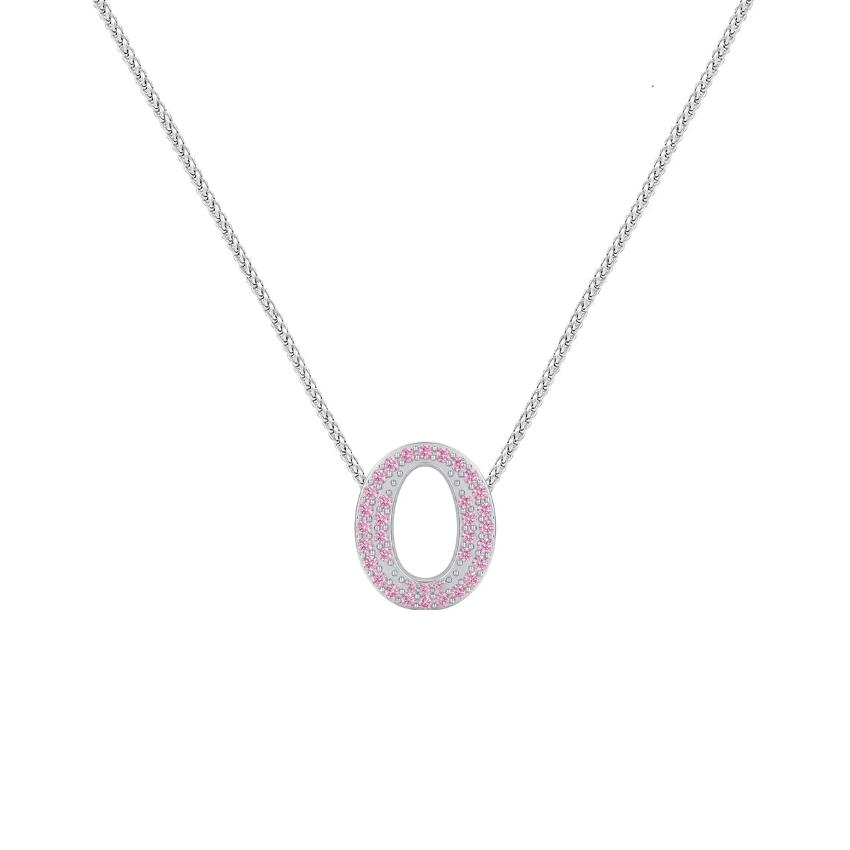 Pink Letter O / Omicron Charm