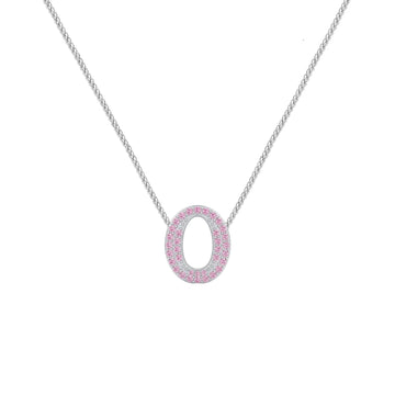 Pink Letter O / Omicron Charm