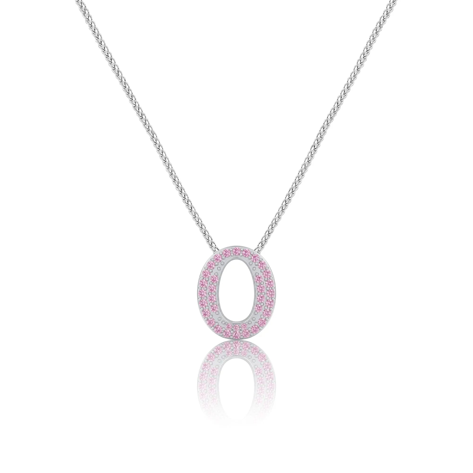 Pink Letter O / Omicron Charm
