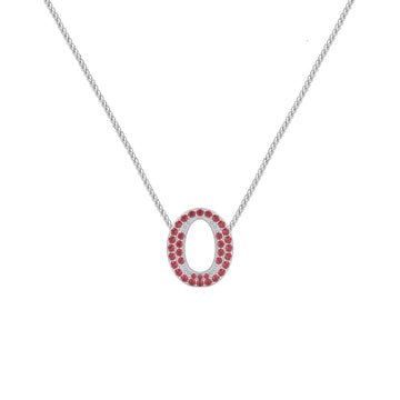 Red Letter O / Omicron Charm