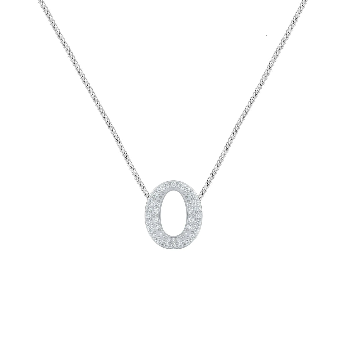 Silver Letter O / Omicron Charm
