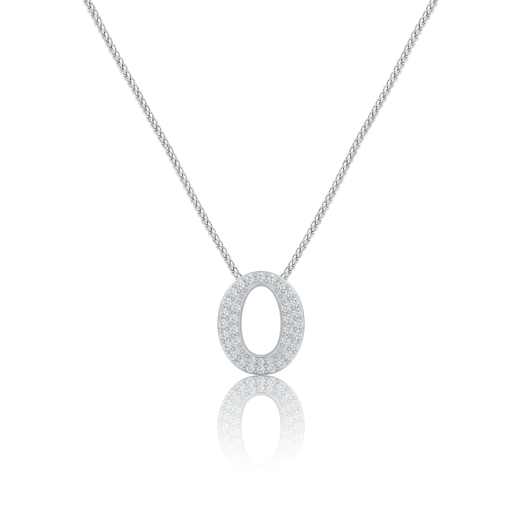 Silver Letter O / Omicron Charm