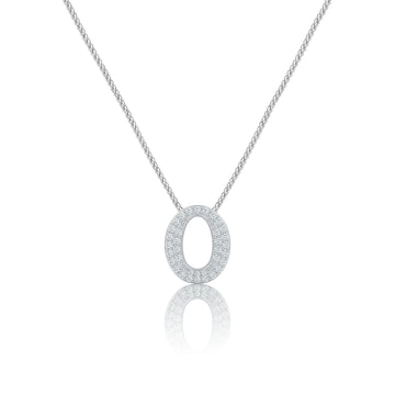 Silver Letter O / Omicron Charm