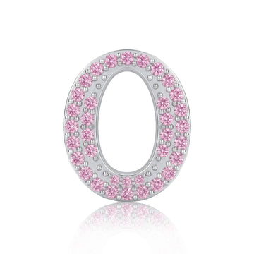 Pink Letter O / Omicron Charm