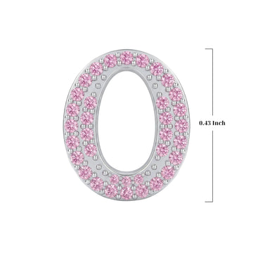 Pink Letter O / Omicron Charm