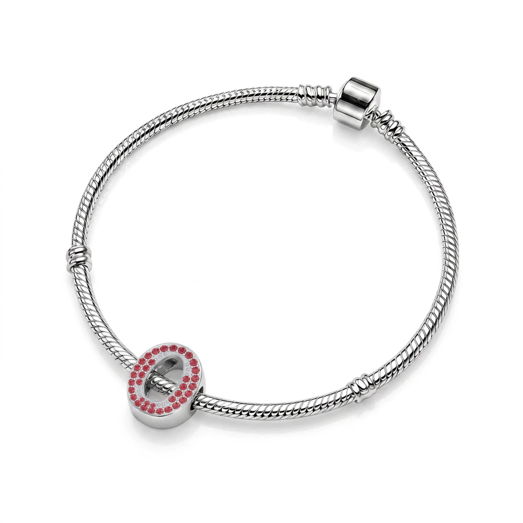 Red Letter O / Omicron Charm