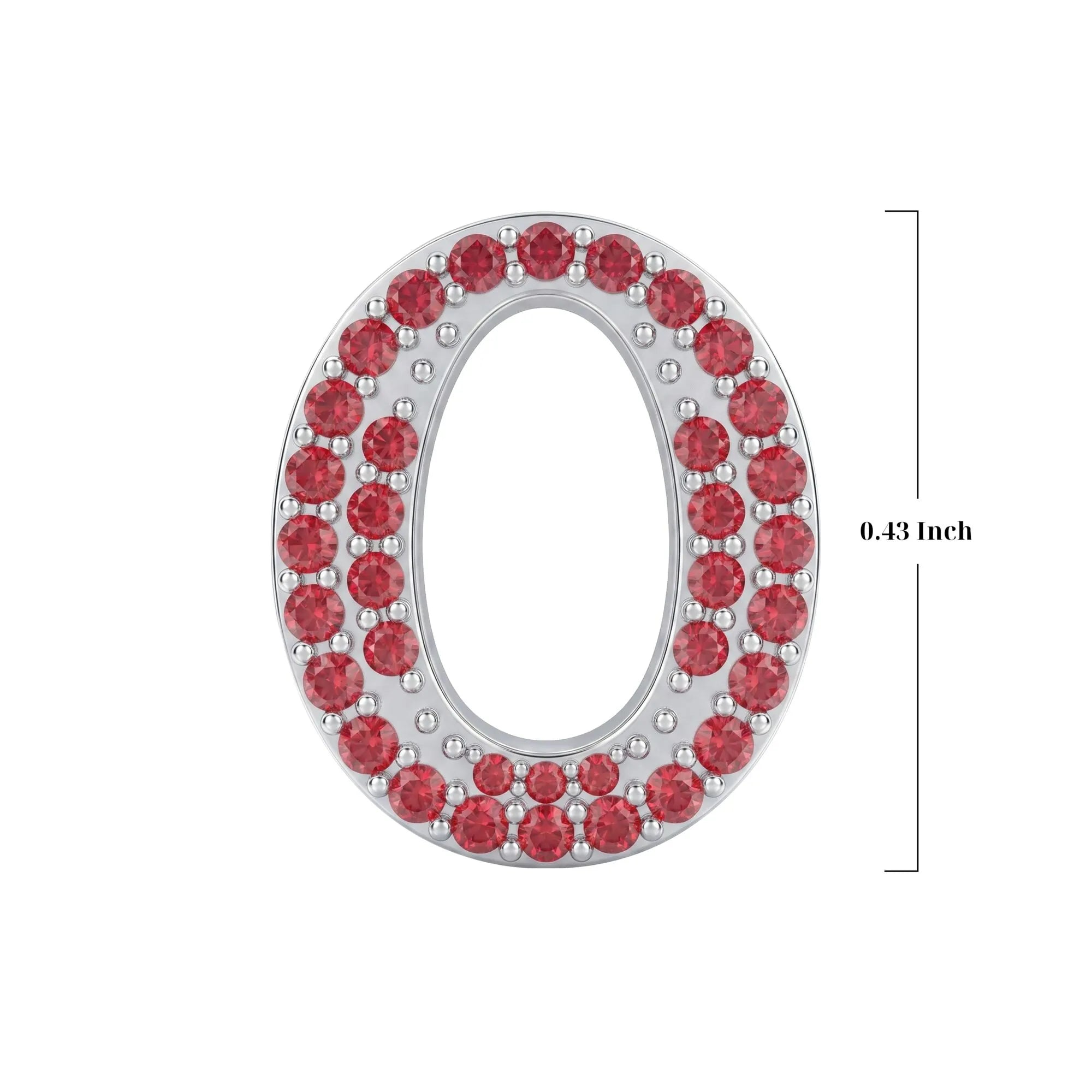 Red Letter O / Omicron Charm