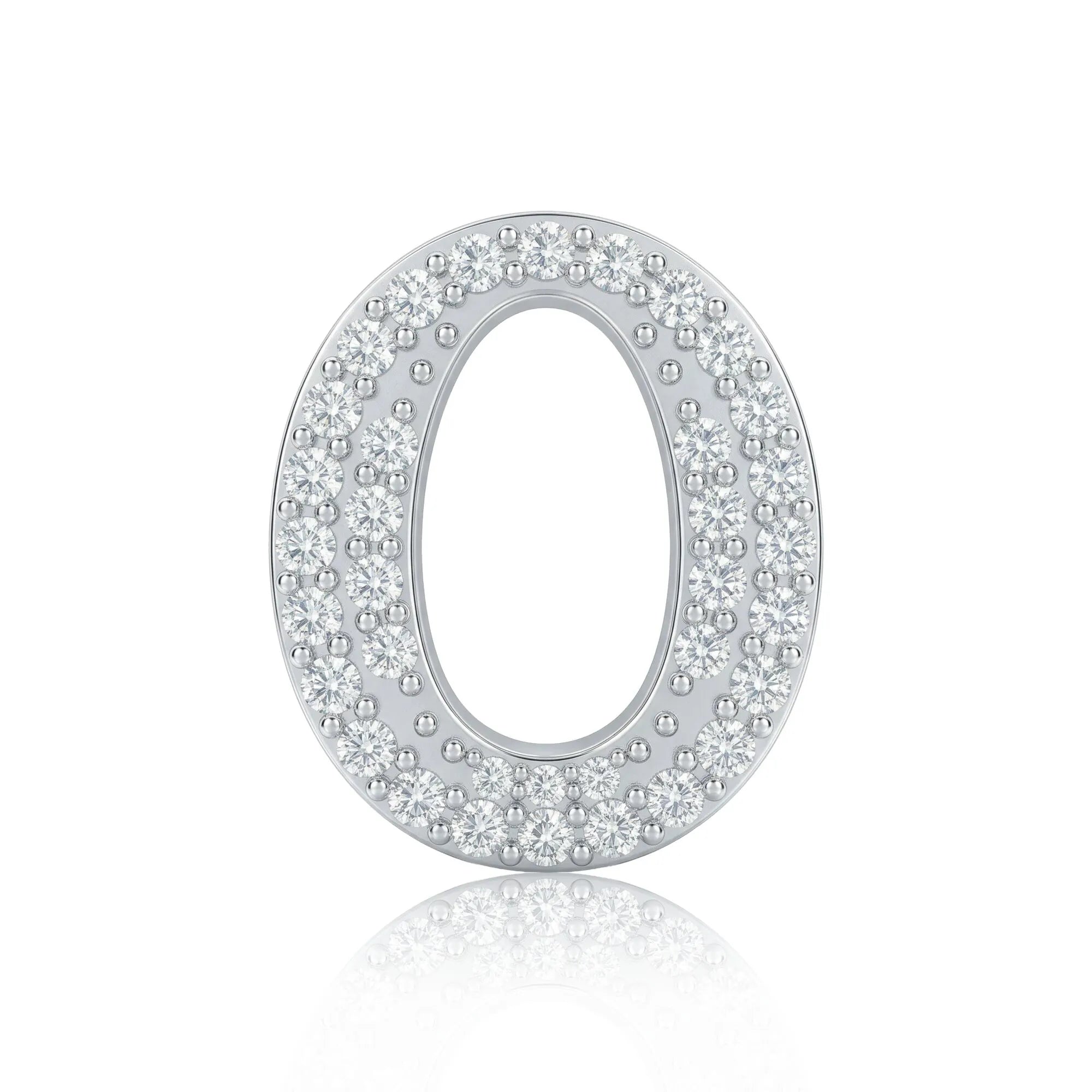 Silver Letter O / Omicron Charm