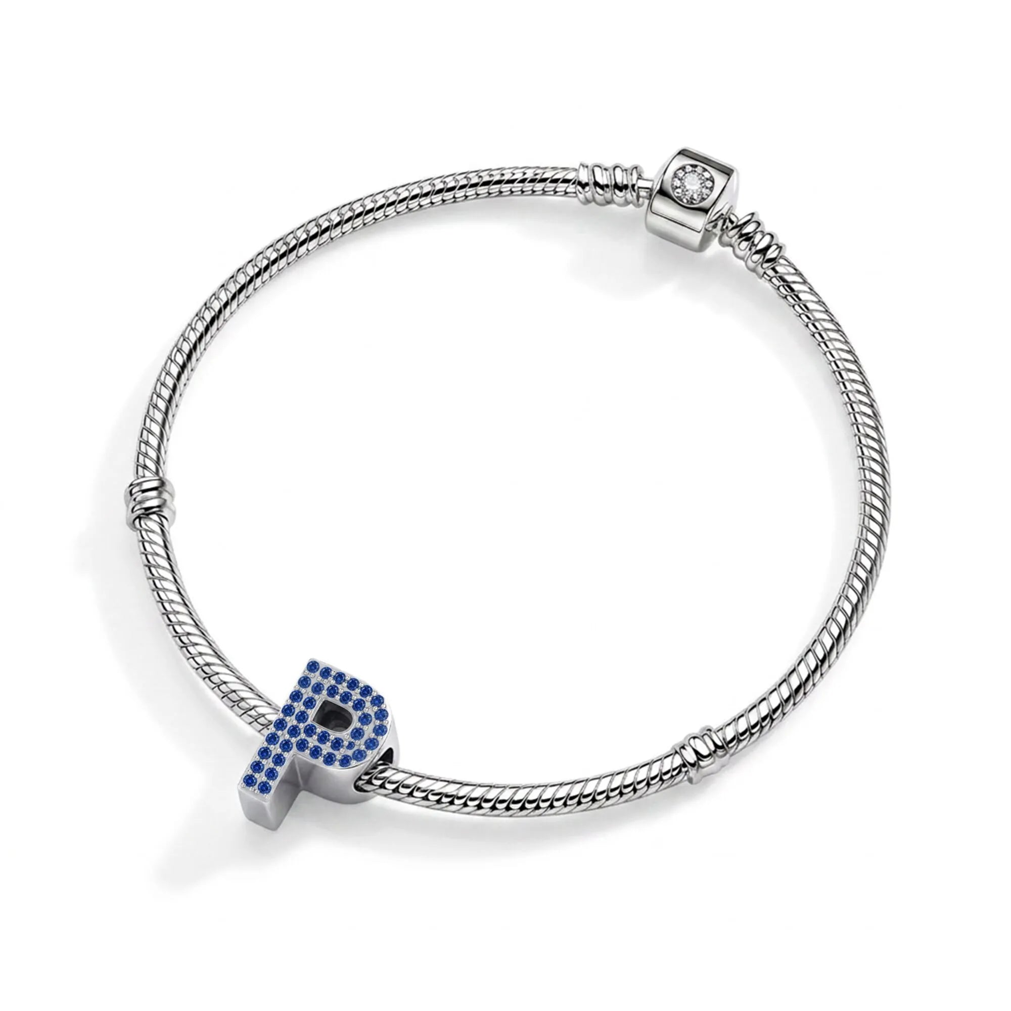 Blue Letter P / Rho Charm